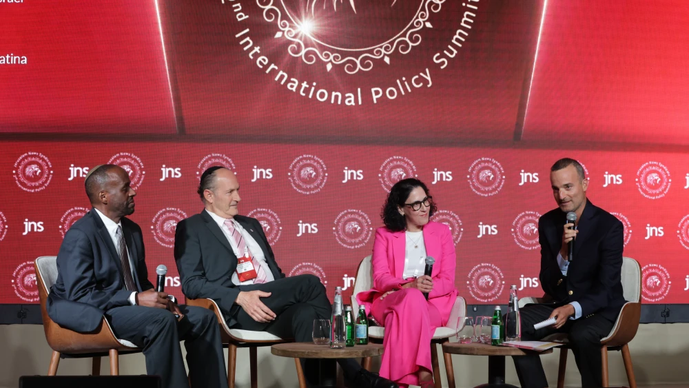 The panel, “The Impending Isaac Accords: Israel & Latin America,” discussed positive shifts toward Israel in the region, during the 2026 JNS International Policy Summit in Jerusalem, June 23, 2026. Credit: JNS.